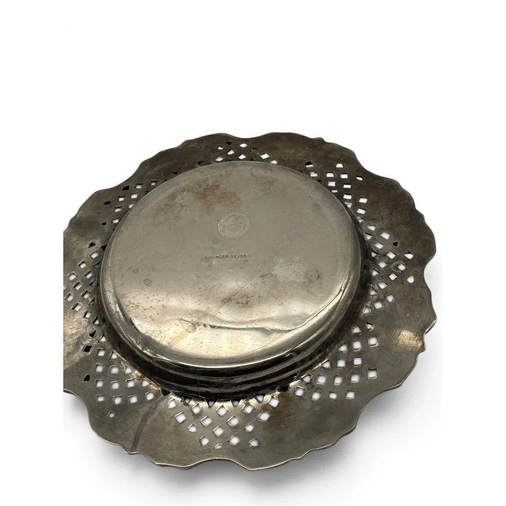 Vintage Godinger Silver Plated Grapevine Wine Bottle Coaster 7
